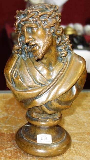 214- ECCE HOMO Buste en composition H : 22...