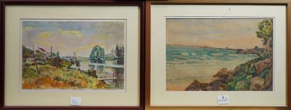 2- ''Péniche sur le fleuve'' et ''La mer''...
