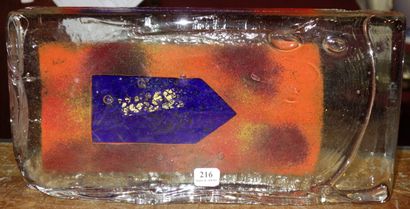 216- Importante sculpture en verre et inclusions...