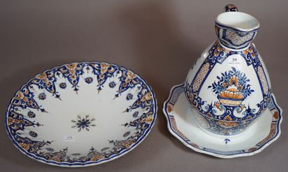 39- ROUEN Plat (D : 27 cm), assiette (D :...