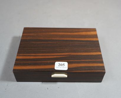 205- Petit coffret de jeux de cartes en placage...