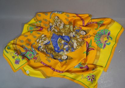 277- HERMES Carré en soie titré ''India'...
