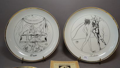 231- DALI 3 assiettes ''La Danse''