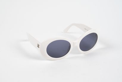 CHANEL - Pair of glasses in white resin,...