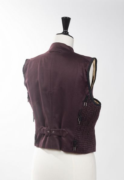 Jean Paul GAULTIER Femme - Plum wool tailored...