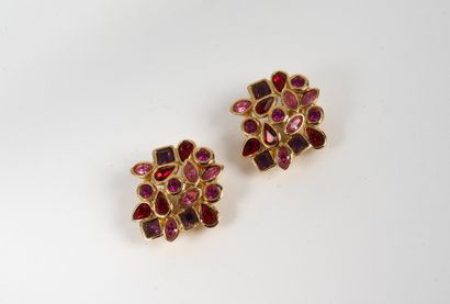 Yves SAINT LAURENT - Pair of ear clips in...