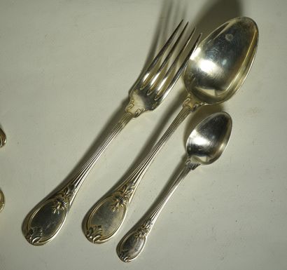 396- CHRISTOFLE
12 large silver-plated flatware...