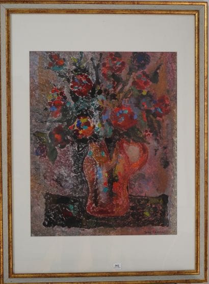 392- Tony AGOSTINI ''Vase de fleurs''. Print....