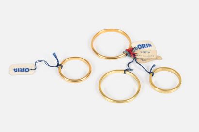 169- 4 wedding rings in yellow gold. Pds:...