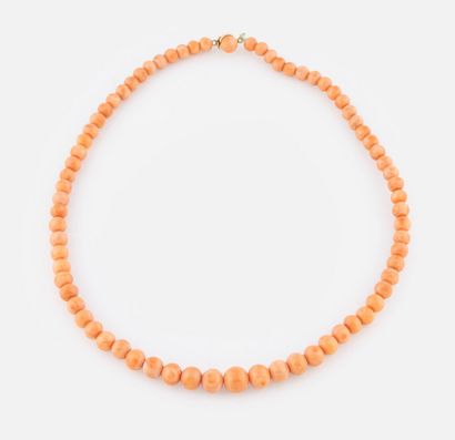 141- Necklace with falling angel skin coral...