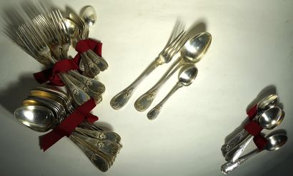 396- CHRISTOFLE
12 large silver-plated flatware...