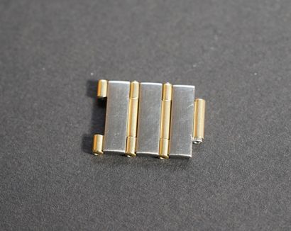 180.5- Steel and yellow gold watch links....