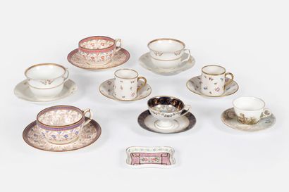 362- 8 porcelain cups and saucers (accidents)....