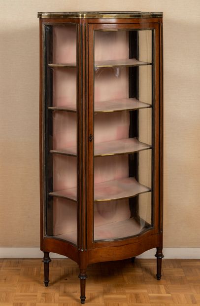 371- Louis XVI style veneered 1-door display...