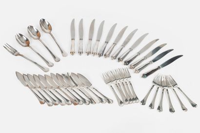 148- PUIFORCAT Silver-plated flatware set...