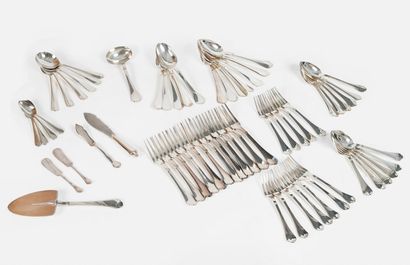 148- PUIFORCAT Silver-plated flatware set...