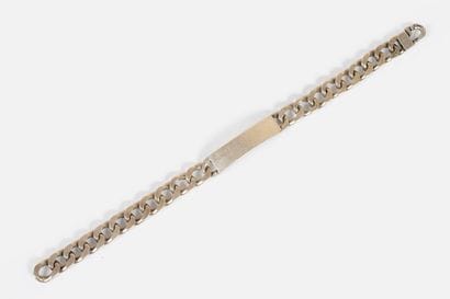 157- Silver curb chain (unengraved). Weight:...