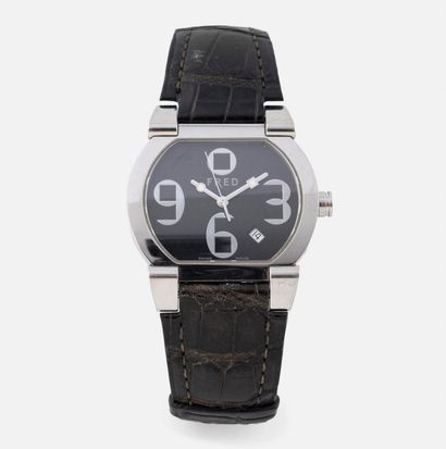 134- FRED ''Move'' watch. Chrome dial. Collection...
