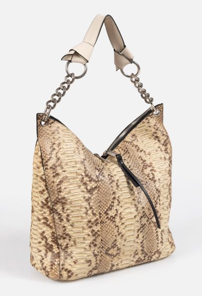 123- Jimmy CHOO ''Python'' handbag. 35 x...