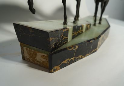387- Prosper LECOURTIER ''Stag and doe''....
