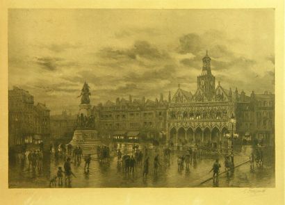 1- FRAIPONT

''Place du cygne''

Estampe