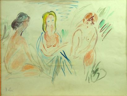 13- LEVE

''Les trois femmes''

Aquarelle...