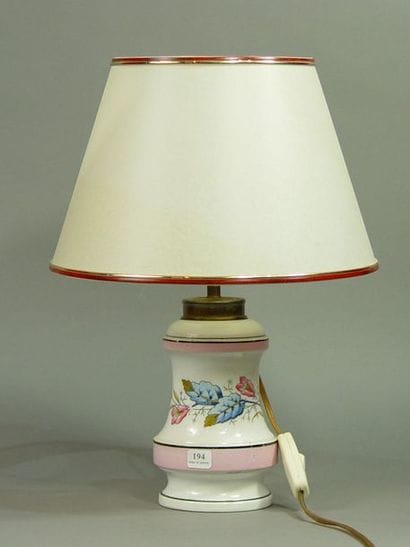 194- Lampe en porcelaine à décor de fleurs

Hauteur...