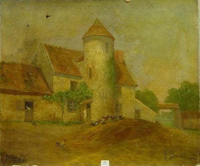 21- A. BAUDOT

''La ferme''

Huile sur toile...