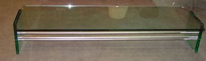 284- Table basse rectangulaire en verre et...