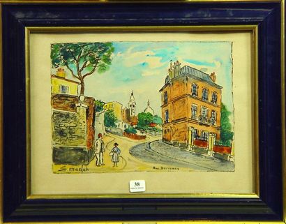 37- Elisée MACLET

''Rue Ravignon''

Aquarelle...