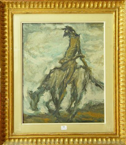 39- JAVROT (?)

''Don Quichotte''

Huile...