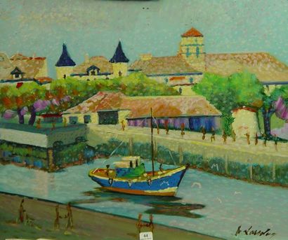 44- Pierre LASSALE
''Saint Jean de Luz''
Huile...
