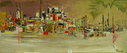 46- ROUAT (?)
''Le port''
Huile sur toile...