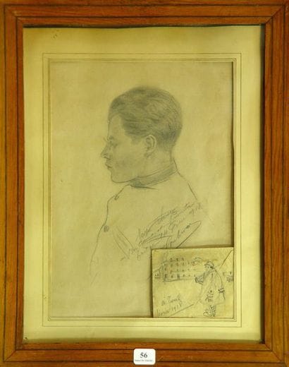 56- M. SAUVEUR (?)

''Jeune militaire''

Dessin...