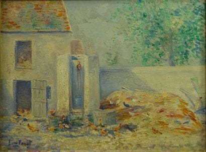 57- E. PENOT

''Cour de ferme''

Huile sur...