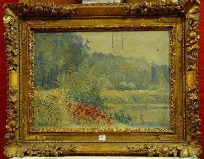 62- E. PENOT

''Paysage''

Huile sur toile

(accidents)

32...