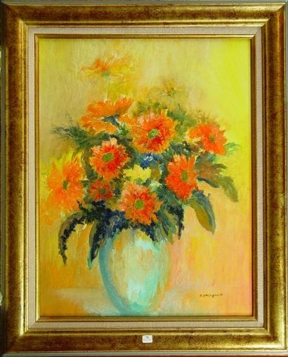 78- C. BALY GILLICK

''Fleurs''

Huile sur...