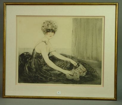 95- ''Jeune femme au masque''

Lithographie...