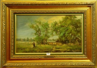 103- Z. MICHELL

''Campagne animée''

Huile...