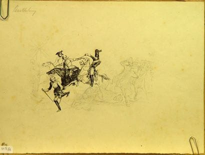 111- BARTHELEMY

''Cavaliers au combat''

Deux...