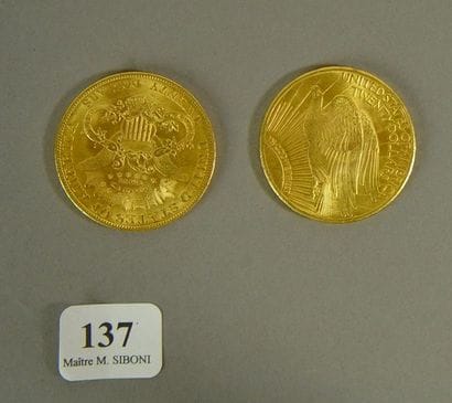 137- Deux pièces de 20 $