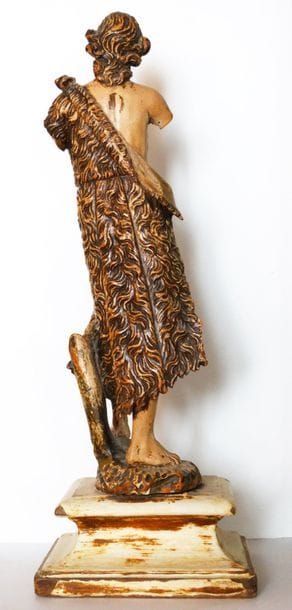 160- Sculpture en bois polychrome représentant...