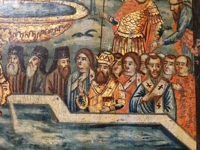 161- Triptyque représentant Notre Dame de...