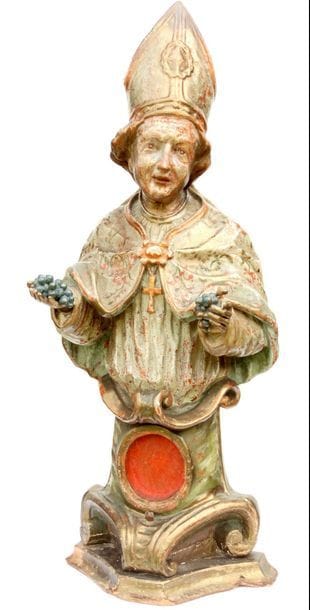 169- Rare buste reliquaire représentant saint...