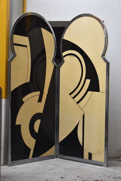 Paravent chantourné d’esprit Art Déco, circa...