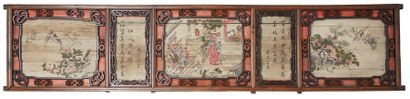 Rectangular shaped panel made of wood with...