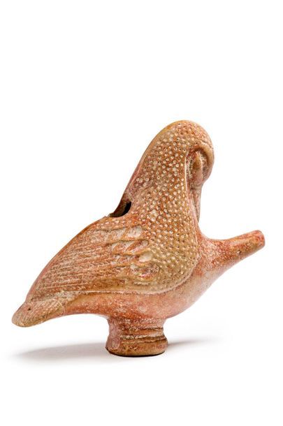 Bottle out of terra cotta beige orange rest...