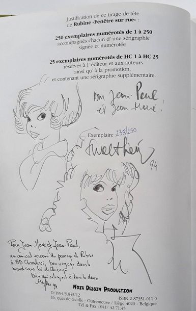 Walthéry - dédicace
Rubine 2. Tirage de tête...