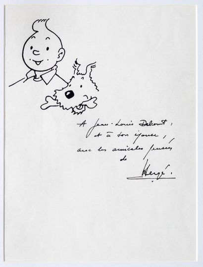 Hergé - Dessin original
Magnifique grande...