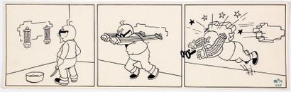 Bob de Moor - dessin original
Petit strip...